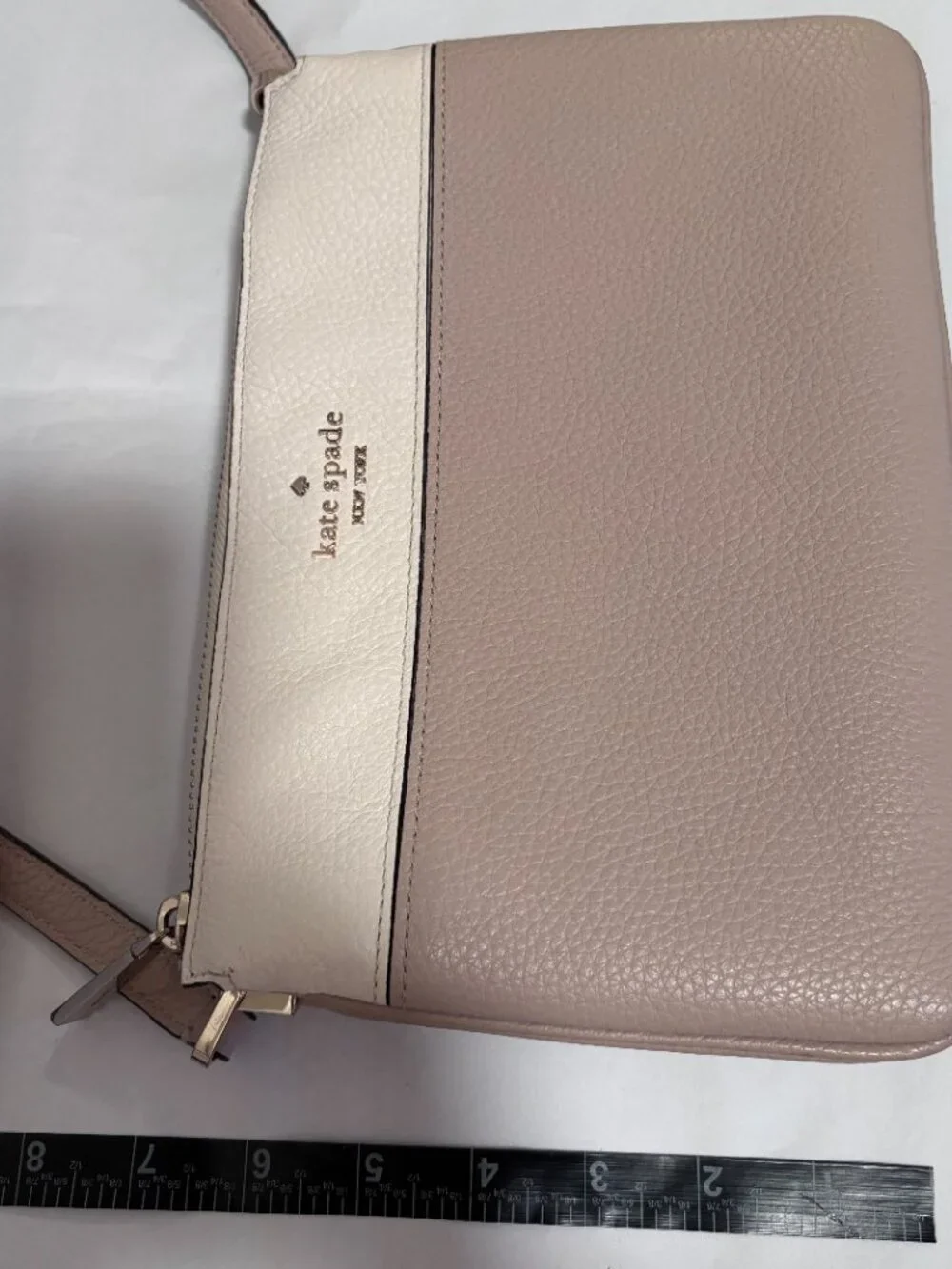 Kate Spade Leila Colorblock Triple Gusset Pebbled Leather Crossbody Bag